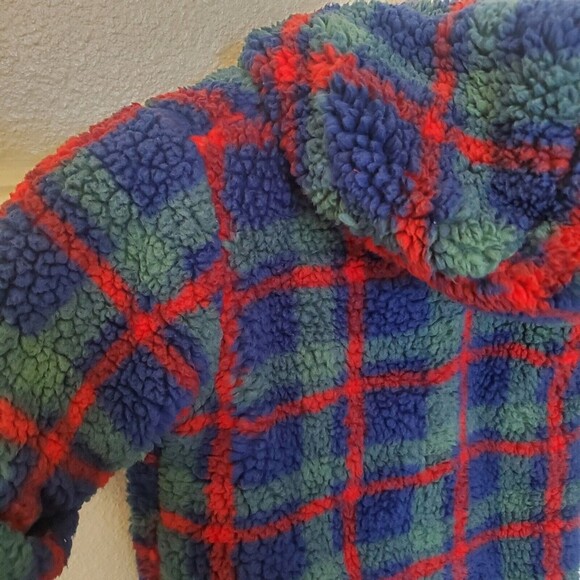 Little Me Toddler Baby Plaid Teddy Bear One Piece Sherpa Fleece Jumpsuit… - Picture 10 of 16